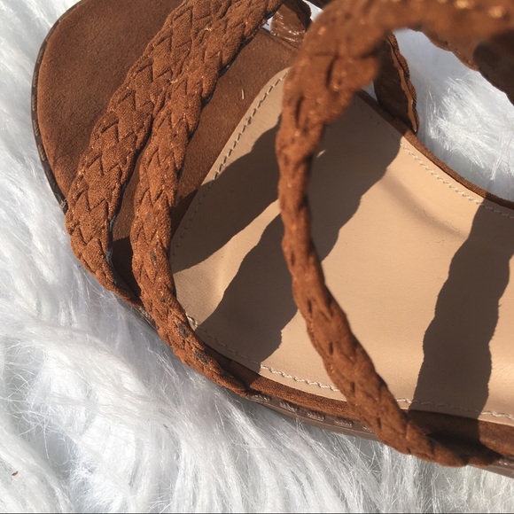 JustFab Brenda Braided Heeled Sandal in Cognac - Picture 6 of 6